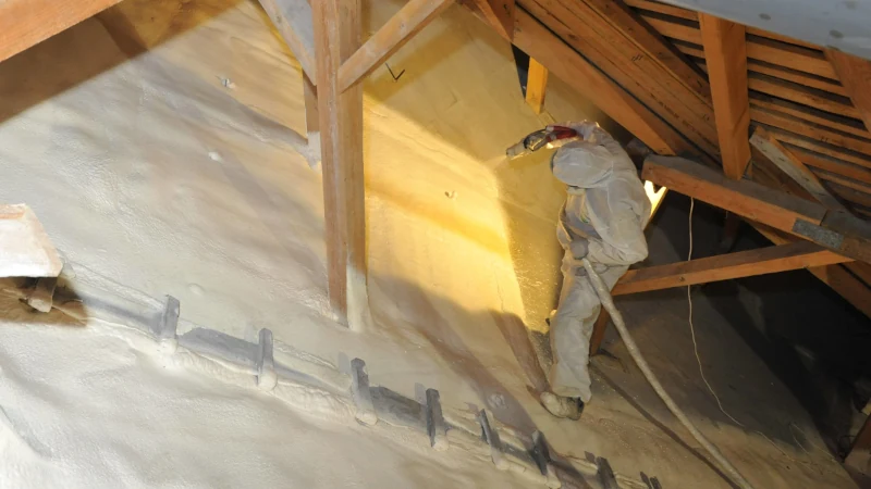 Ocieplenie stropu pianą PUR